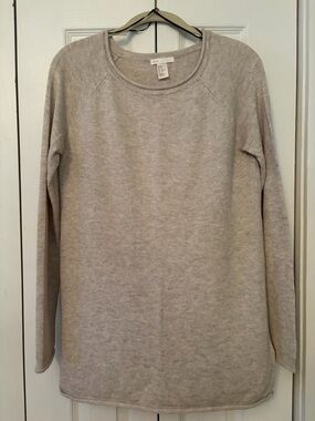 H&M Neutral Beige Scoop Neck Sweater